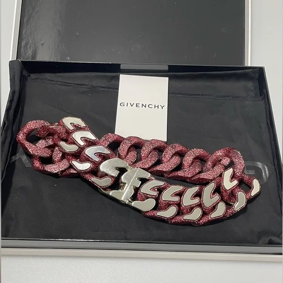 Givenchy Pink Medium Shading G Chain Necklace